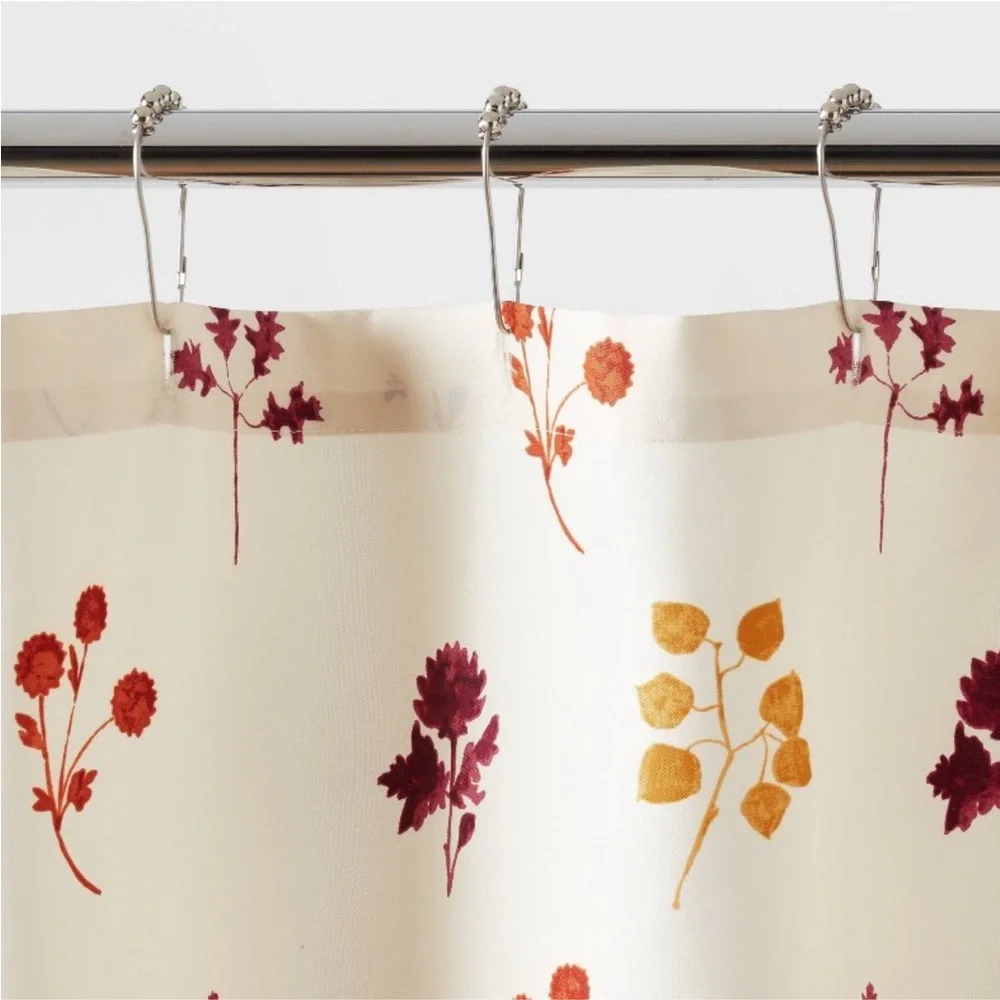 THRESHOLD NWT 14pc botanical shower curtain bundle set